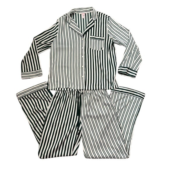 Victoria's Secret Other - Victoria's Secret Pinstripe Satin Pajamas